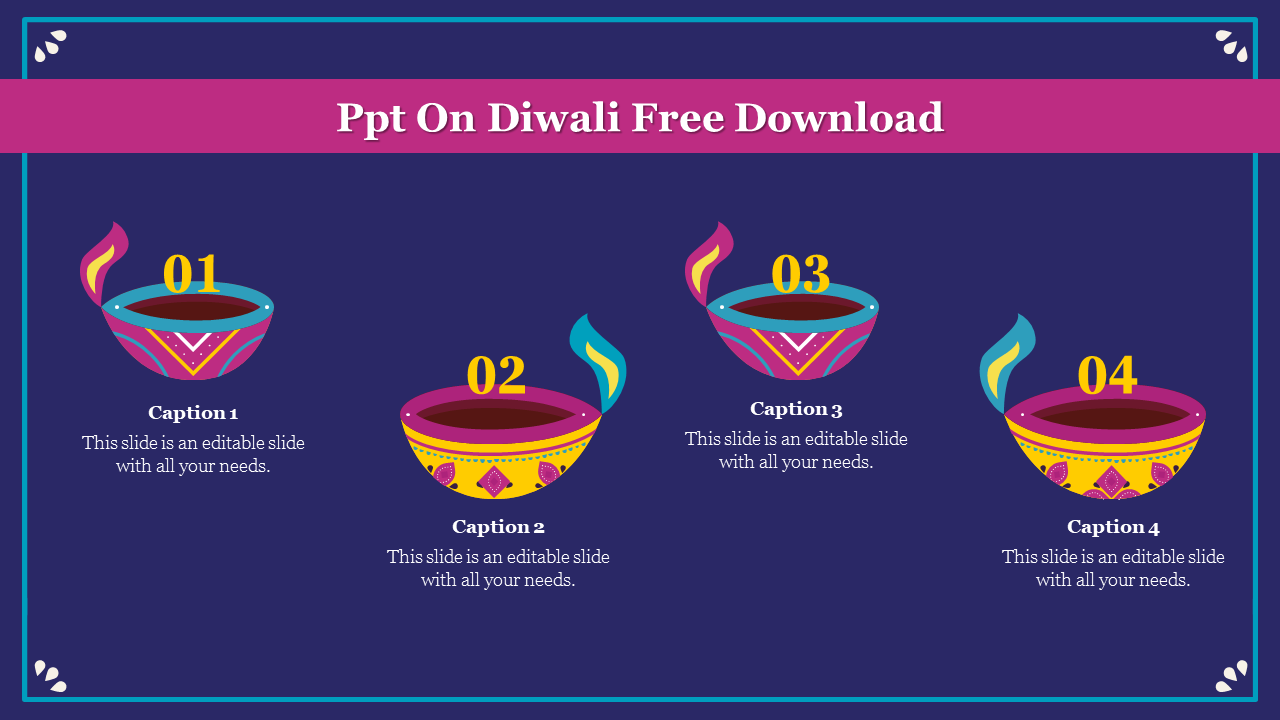 Free - Stunning PPT On Diwali Download Slide Templates